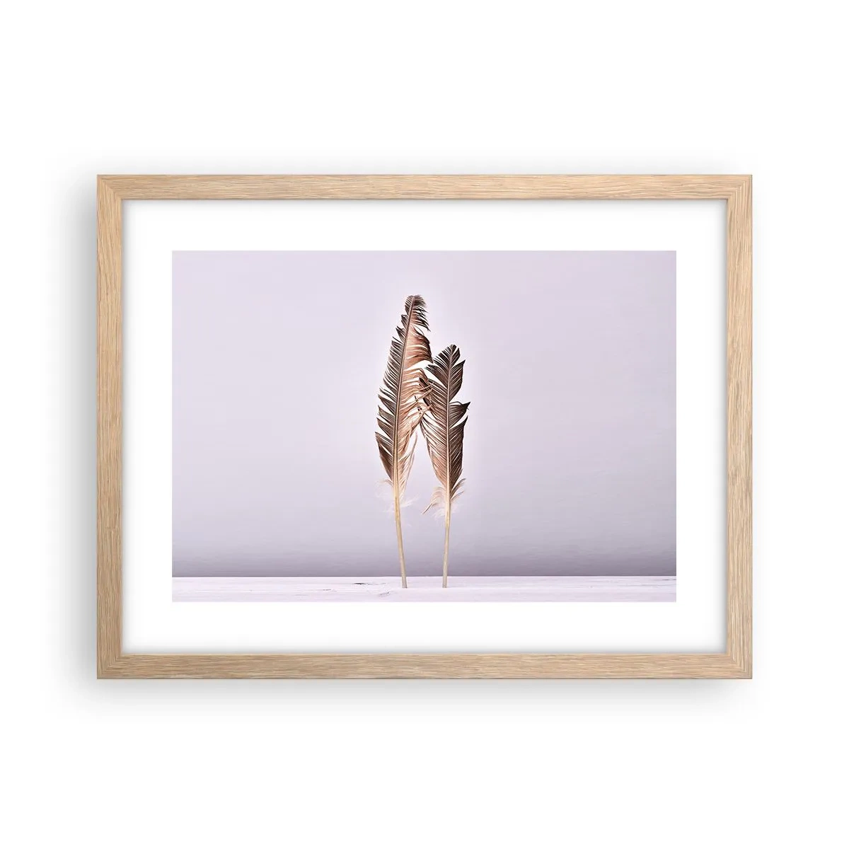 Poster in light oak frame - Against Nothingness - 40x30 cm