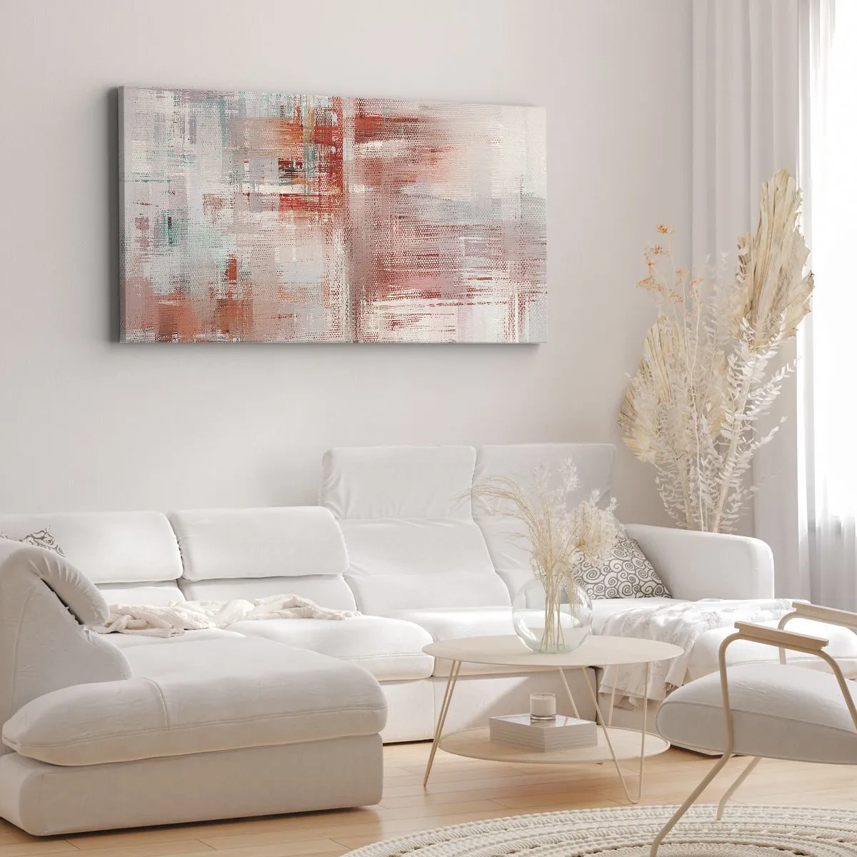 Canvas picture - Foggy but Pink - 140x50 cm