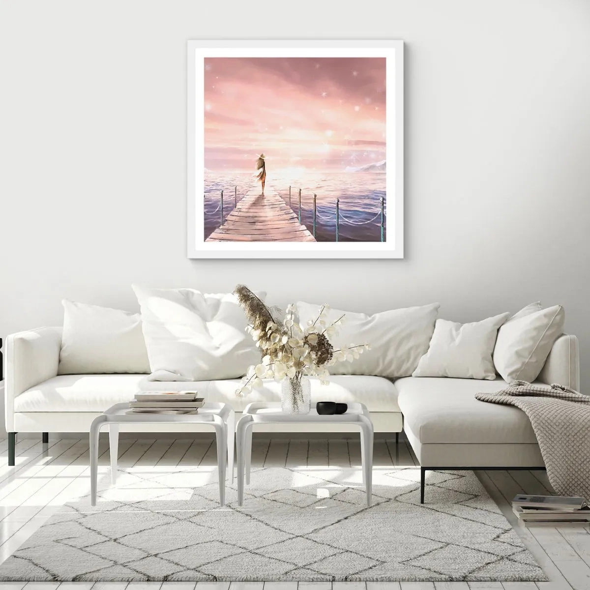 Poster in white frmae - In a Dream World - 40x40 cm