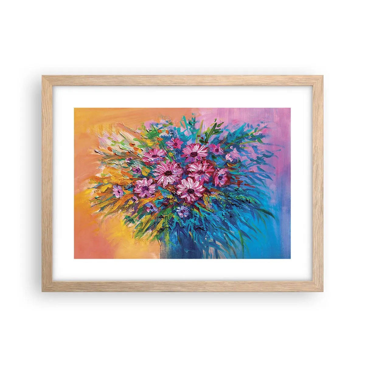 Poster in light oak frame - Energy of Life - 40x30 cm