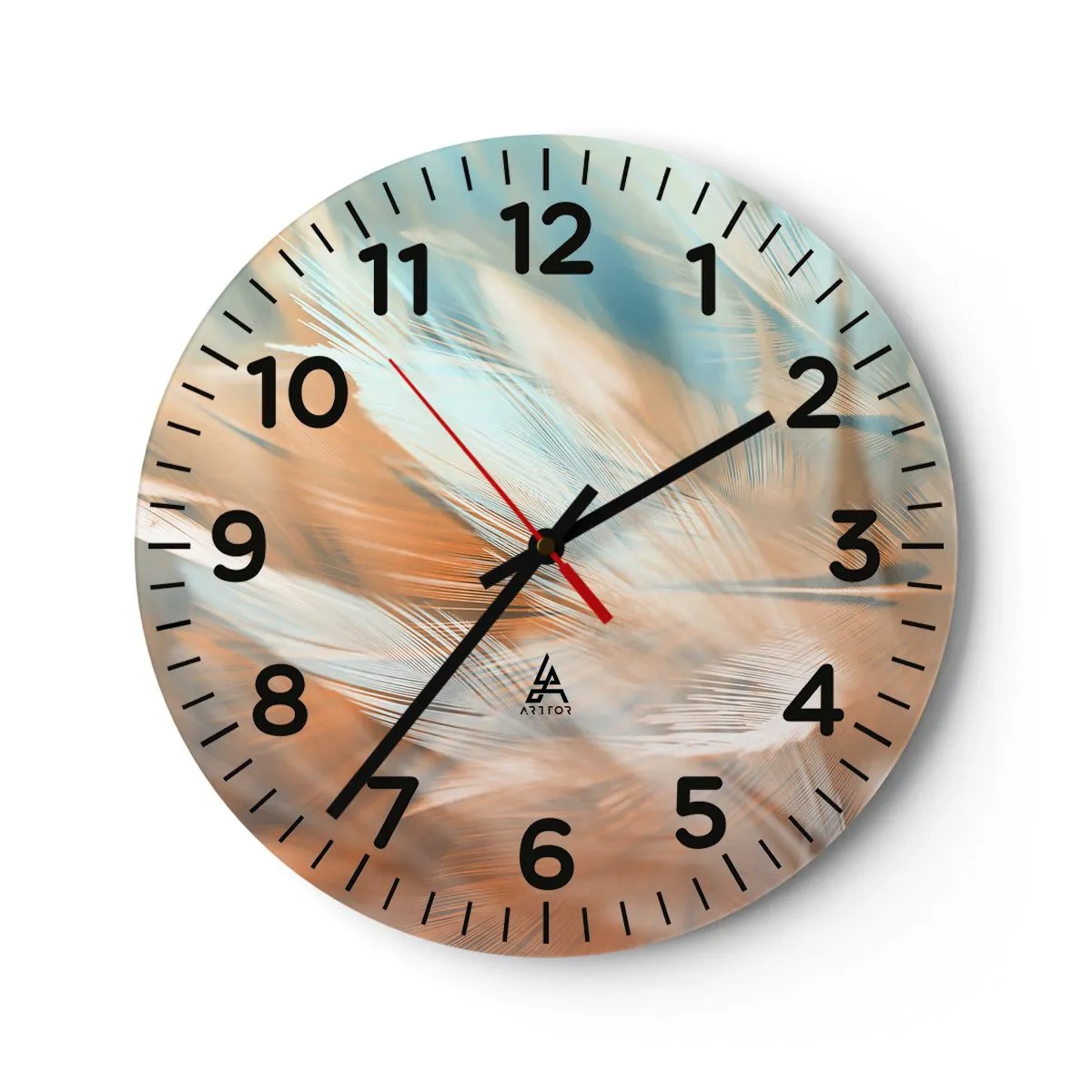 Wall clock - Clock on glass - In the Land of Gentleness - 40x40 cm