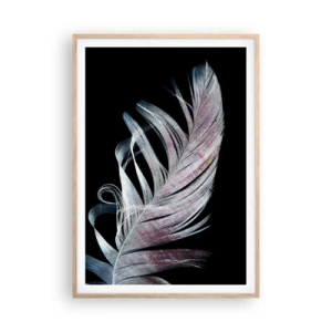 Poster in light oak frame - Think about Touch - 70x100 cm