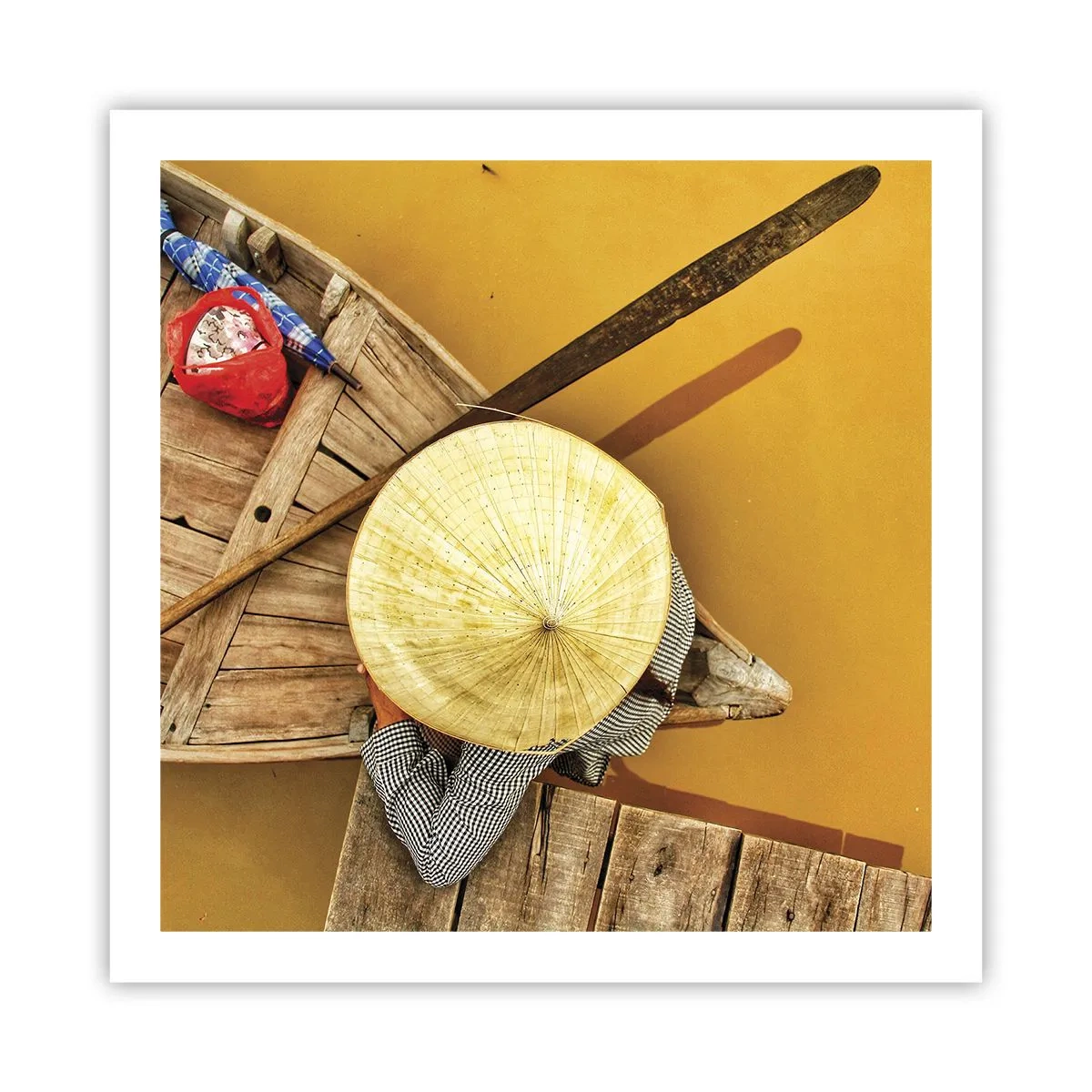 Poster - Life on a Yellow River - 60x60 cm