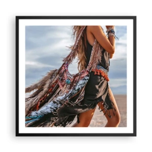 Poster in black frame - Shaman's Girl - 60x60 cm
