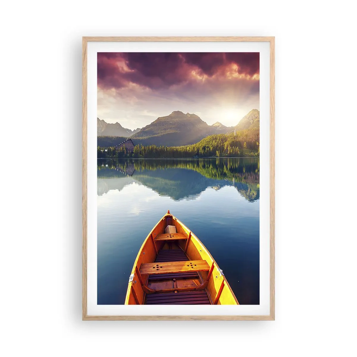 Poster in light oak frame - Nothing against Nature - 61x91 cm