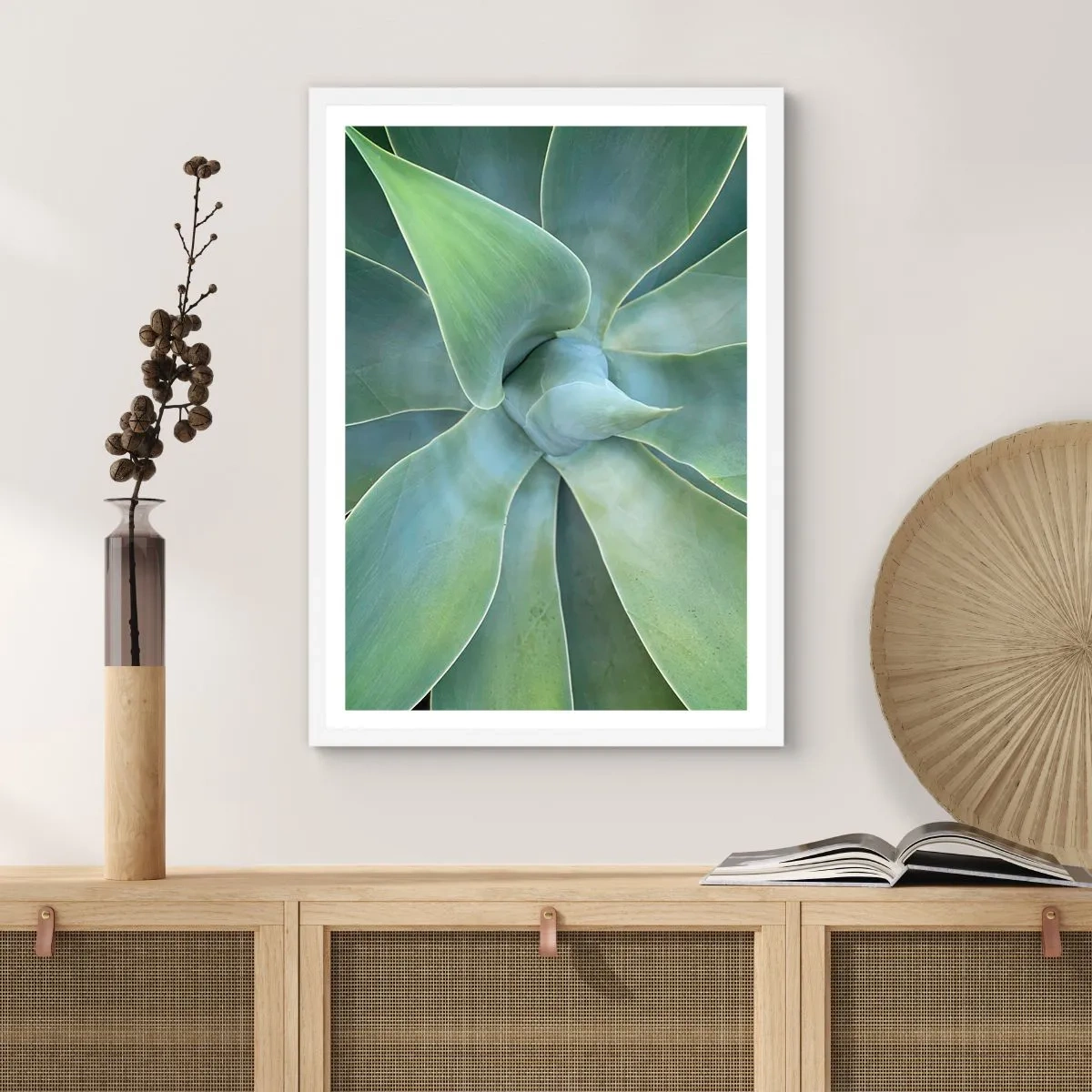 Poster in white frmae - Birth of Green - 70x100 cm