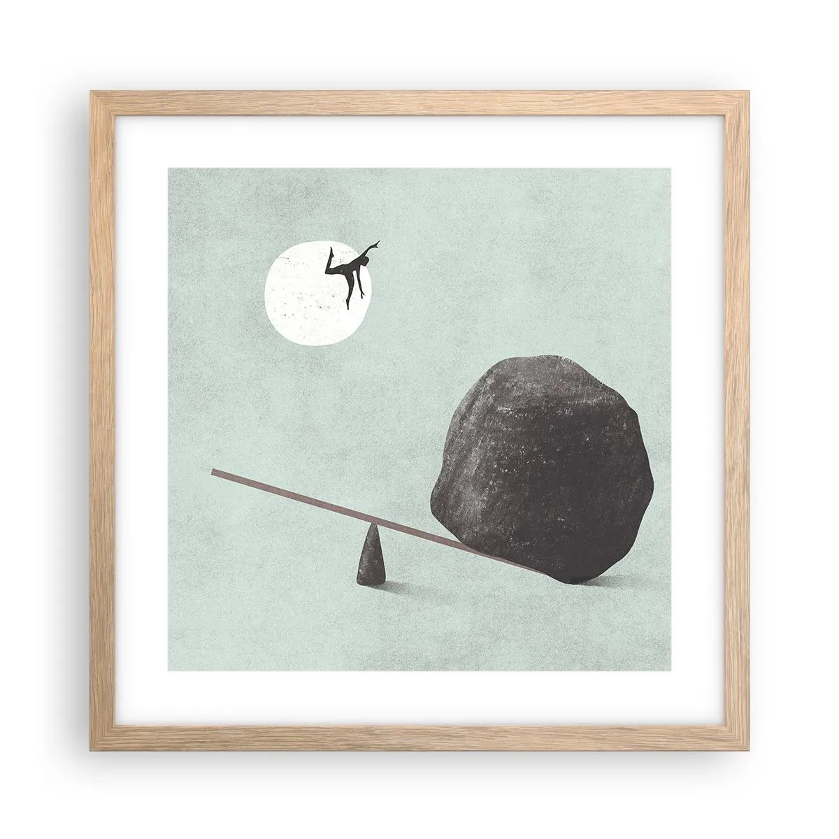 Poster in light oak frame - Dream Come True - 40x40 cm
