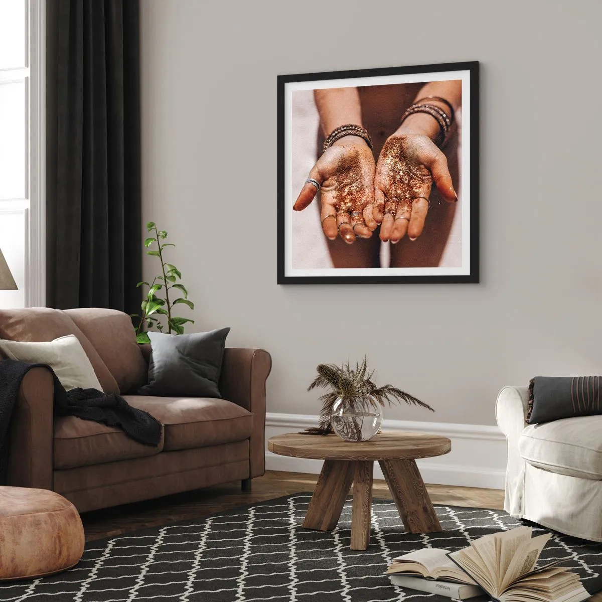 Poster in black frame - Gift for You - 30x30 cm