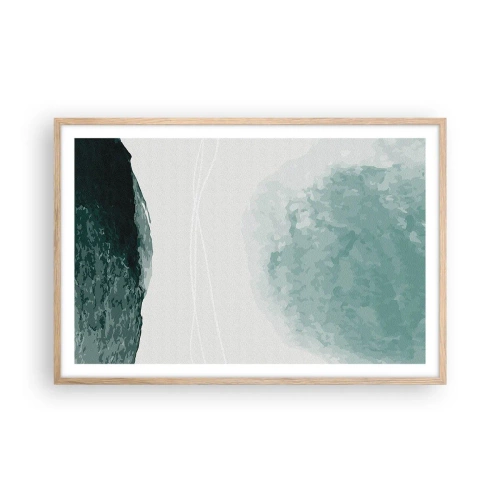 Poster in light oak frame - Encounter With Fog - 91x61 cm