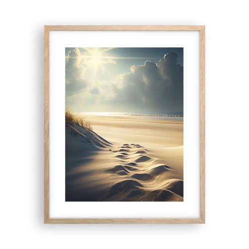 Poster in light oak frame - Calming Landscape - 40x50 cm