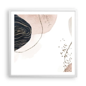 Poster in white frmae - Everything Flows - 60x60 cm