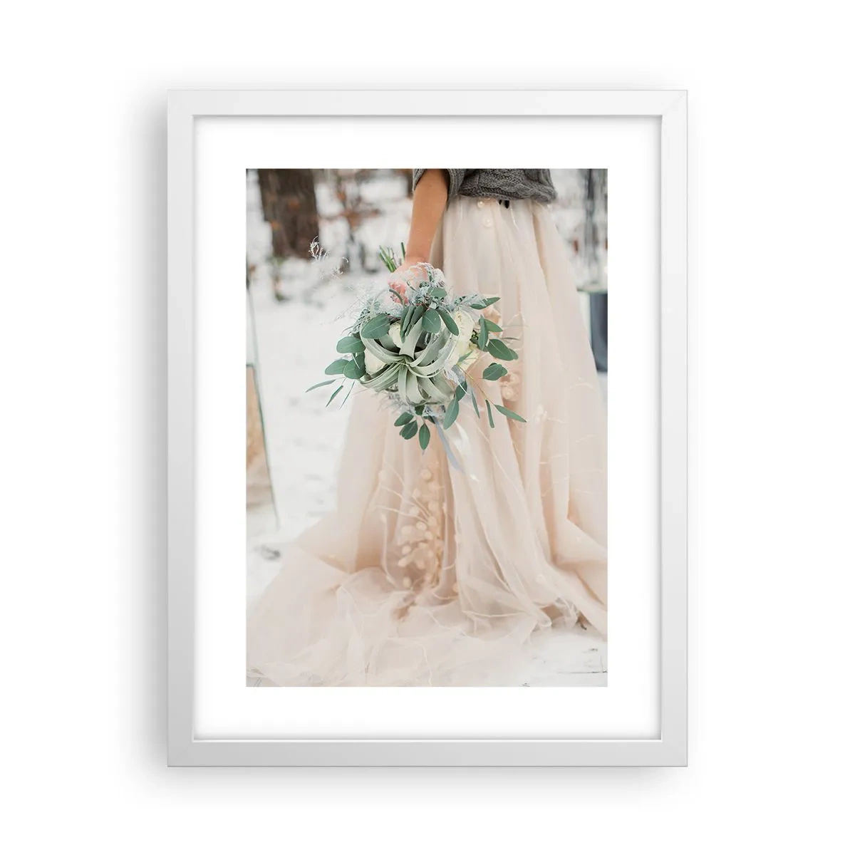 Poster in white frmae - And They Lived Long and Happily - 30x40 cm