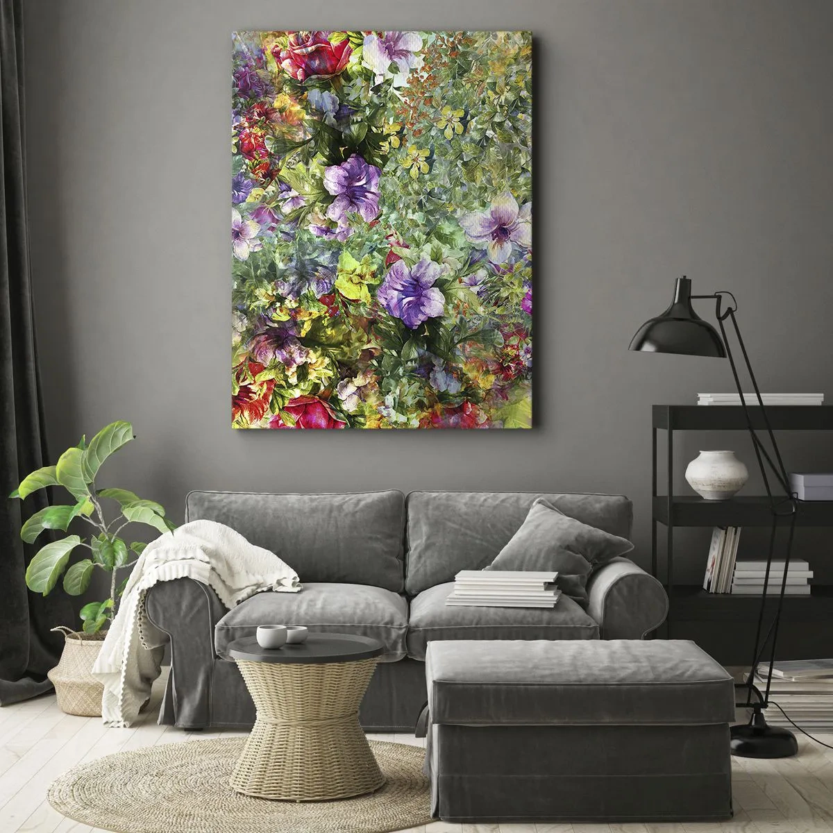 Canvas picture - Lost in the Flowers - 55x100 cm