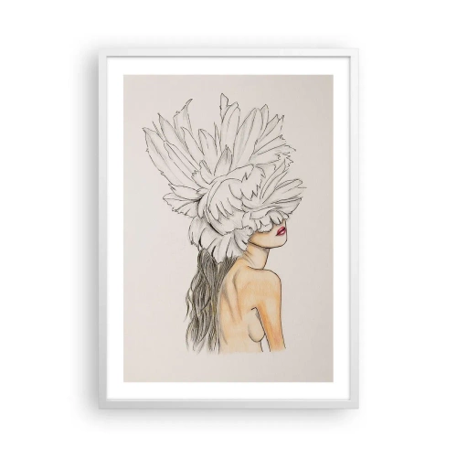 Poster in white frmae - Crowned Beauty - 50x70 cm