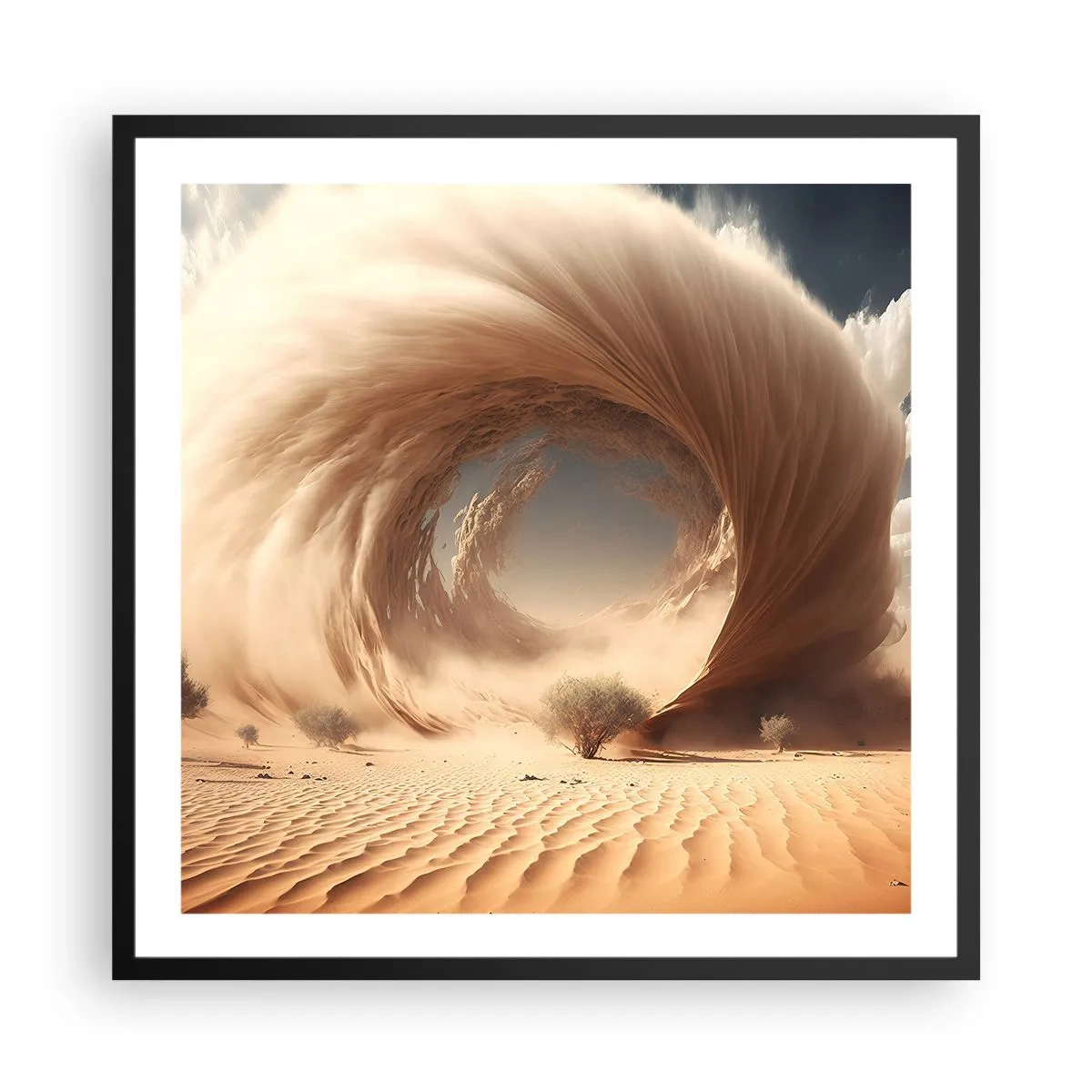 Poster in black frame - Open Portal - 60x60 cm