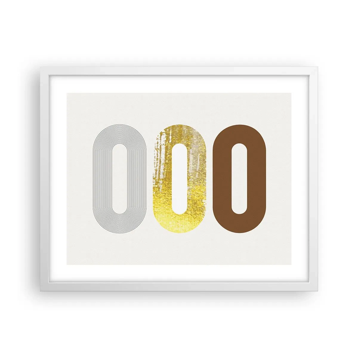 Poster in white frmae - Ooo! - 50x40 cm