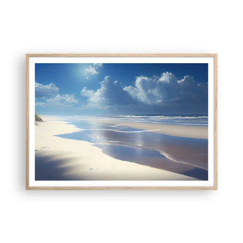 Poster in light oak frame - Paradise Holiday - 100x70 cm