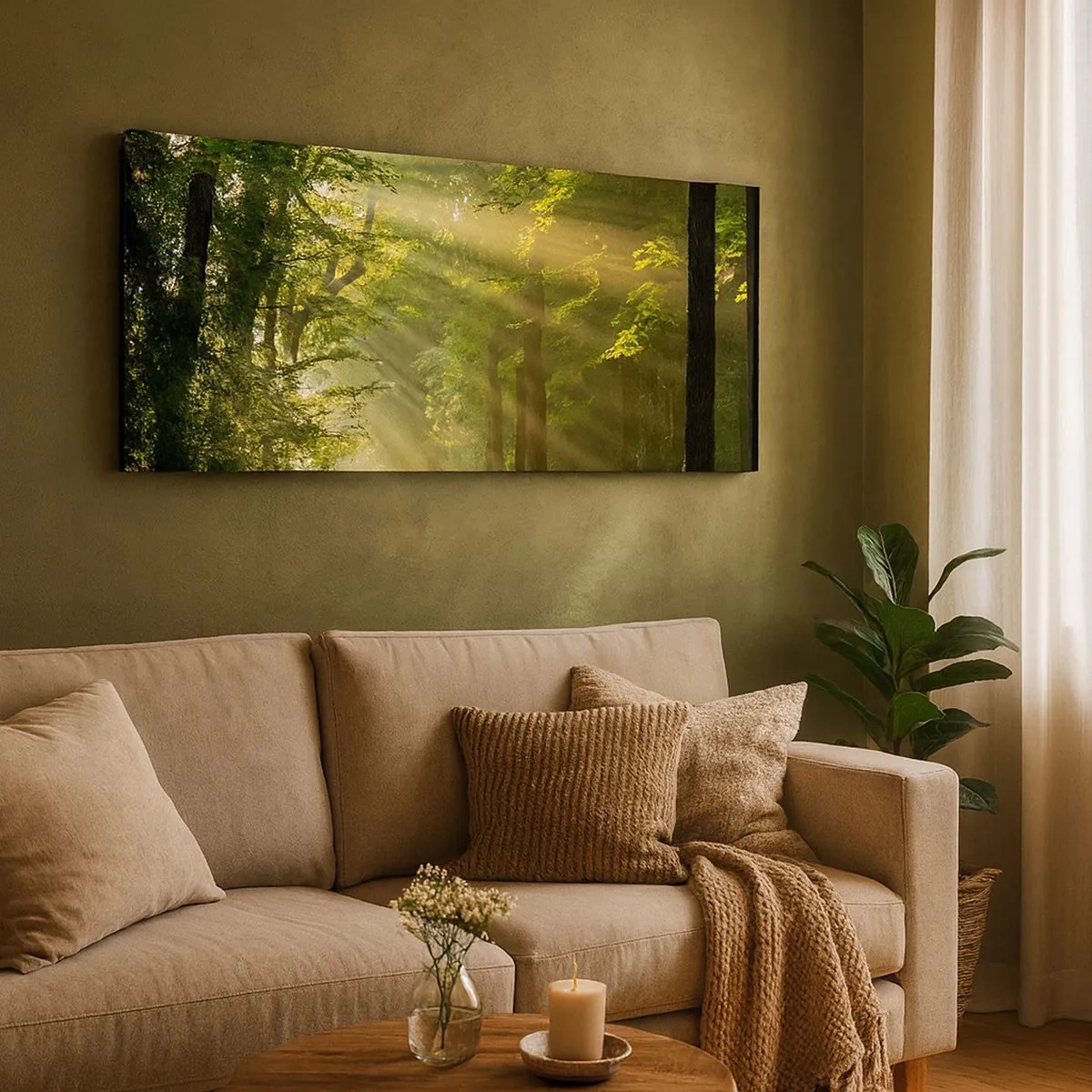 Canvas picture - Forest Moment - 100x40 cm