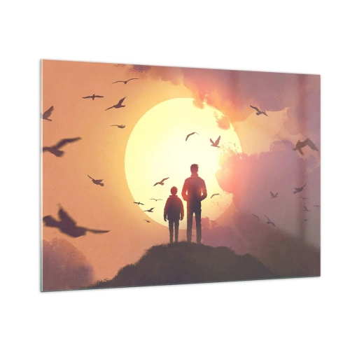 Glass picture - Face to Face with the Sun - 100x70 cm