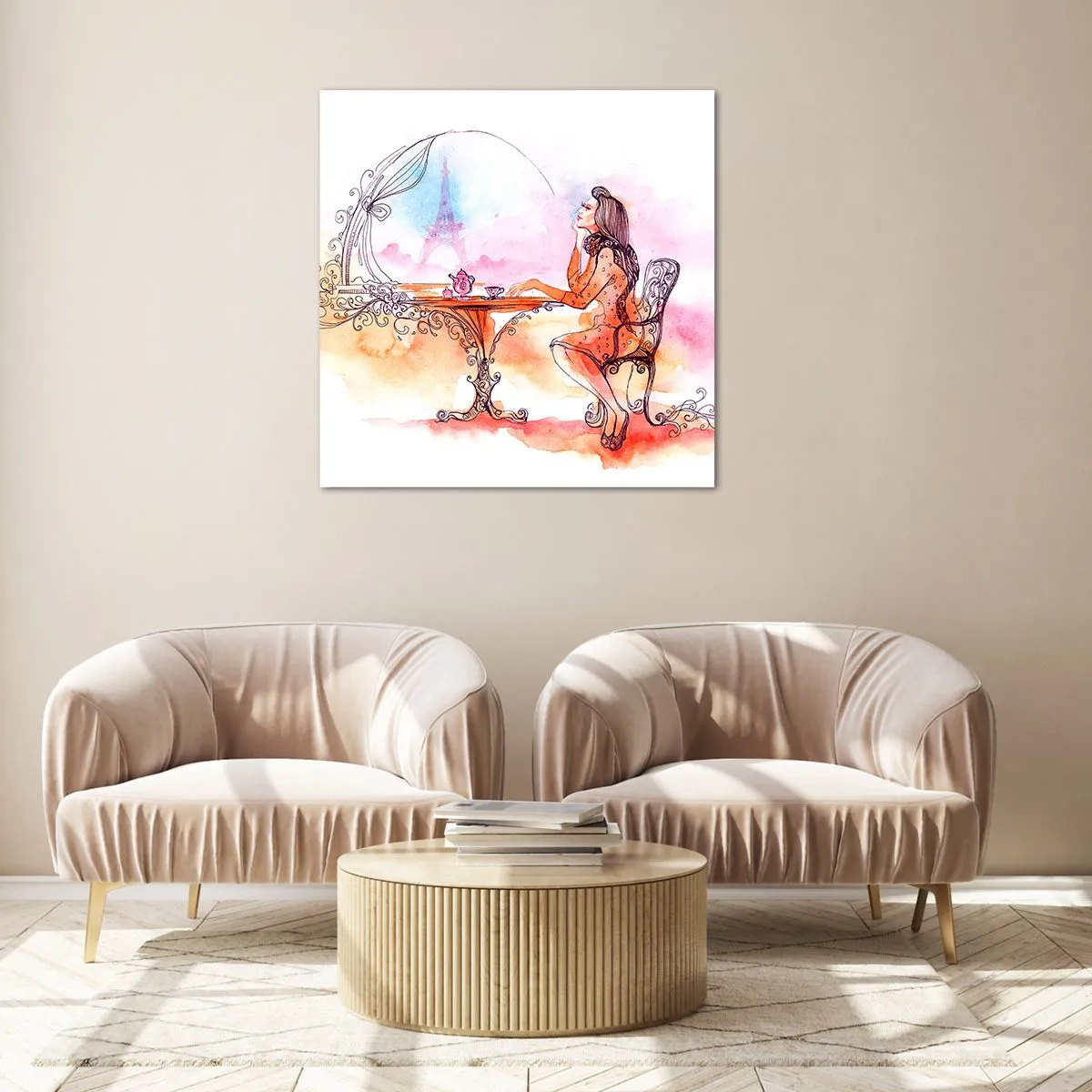 Glass picture - Parisian Chic - 60x60 cm