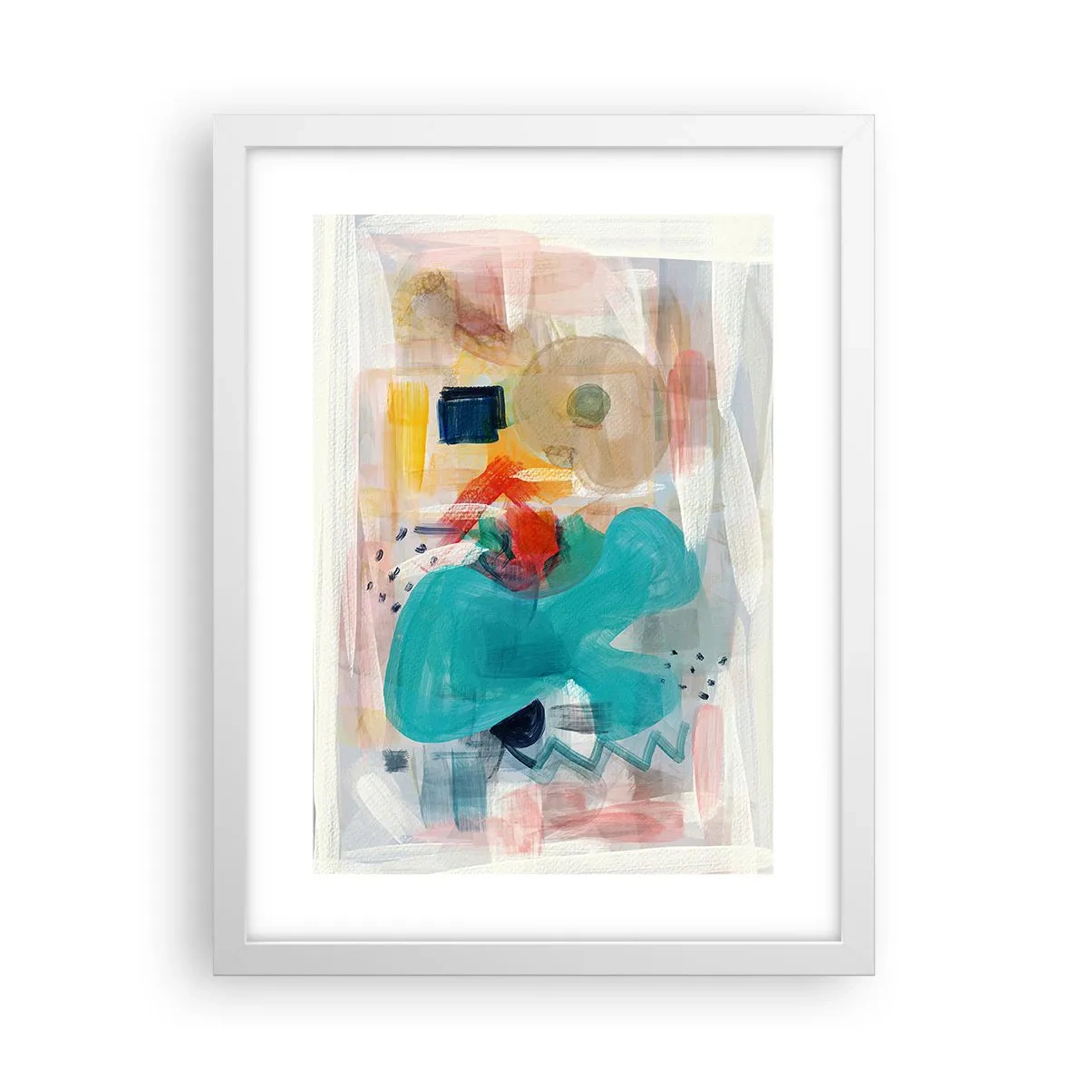 Poster in white frmae - Colourful Game - 30x40 cm
