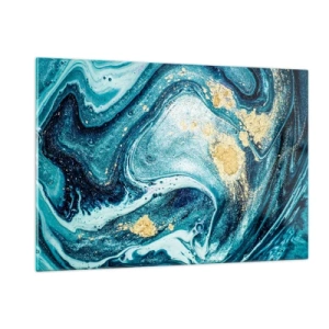 Glass picture - Blue Whirl - 120x80 cm