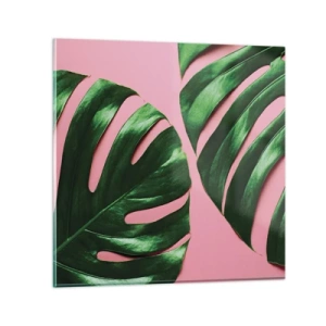 Glass picture - Green Rendezvous - 70x70 cm