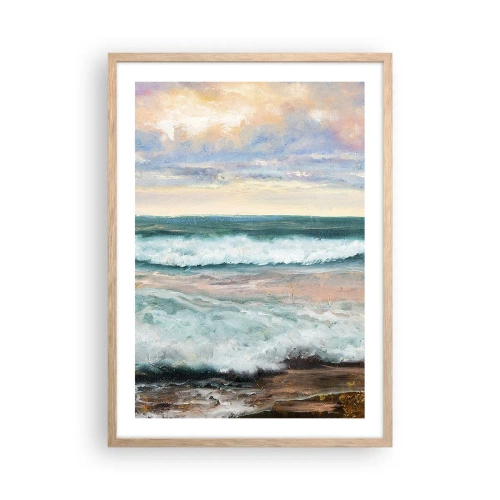 Poster in light oak frame - Here You Will Smooth Your Soul - 50x70 cm