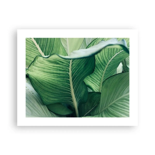 Poster - Life in Intense Green Colour - 50x40 cm
