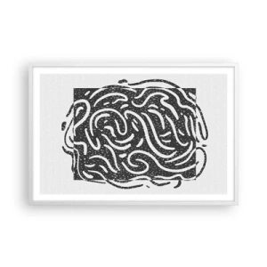 Poster in white frmae - Abstract: Dance of Joy - 91x61 cm