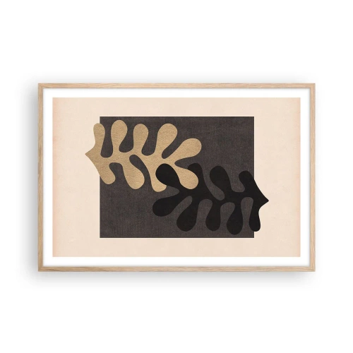 Poster in light oak frame - Absence and Completion - 91x61 cm