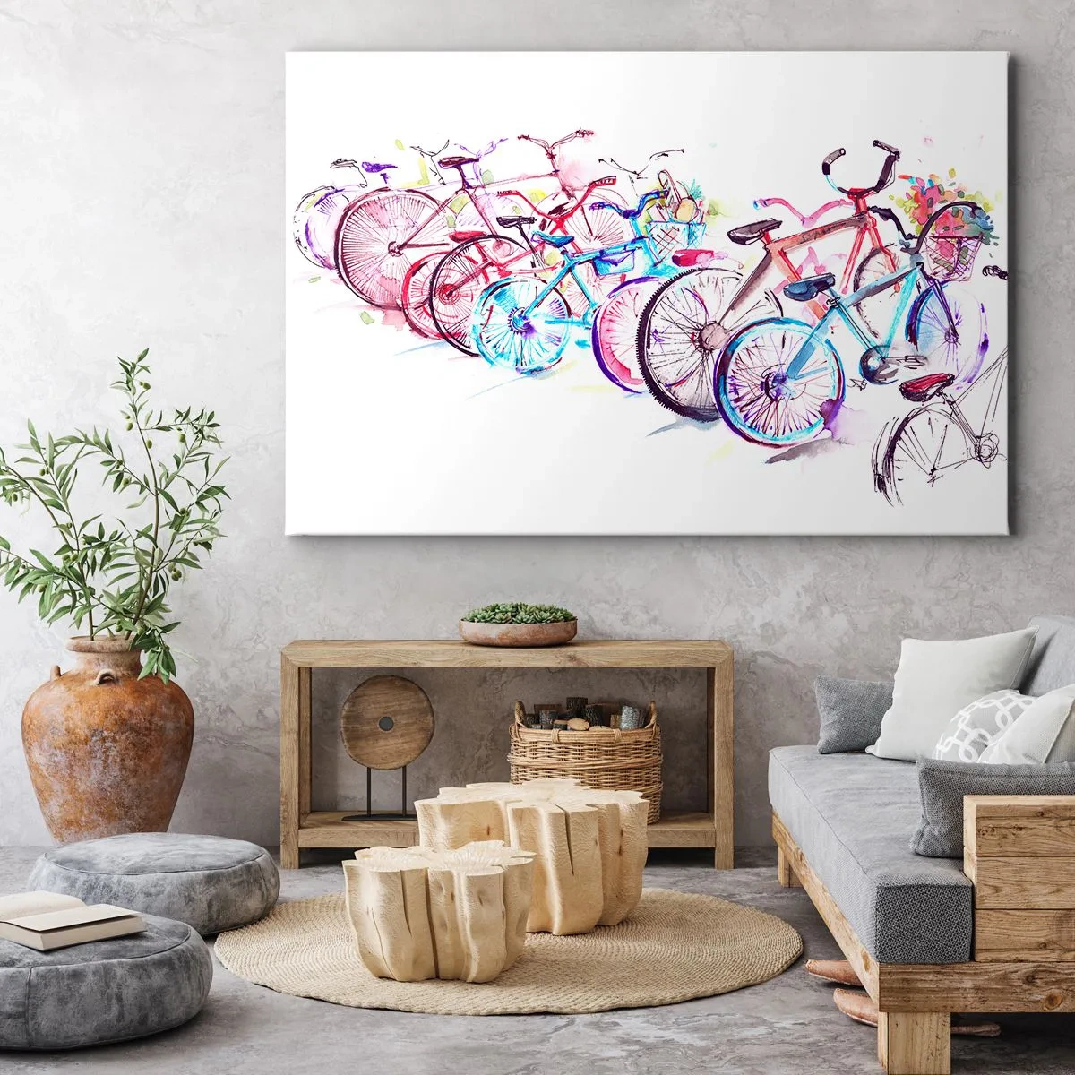 Canvas picture - Anti-moto Club Reunion - 120x80 cm