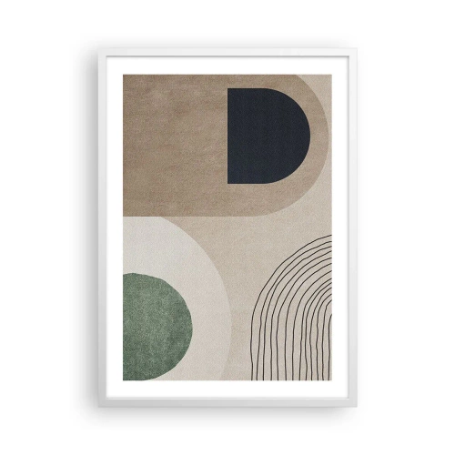 Poster in white frmae - Gentleness of an Oval - 50x70 cm
