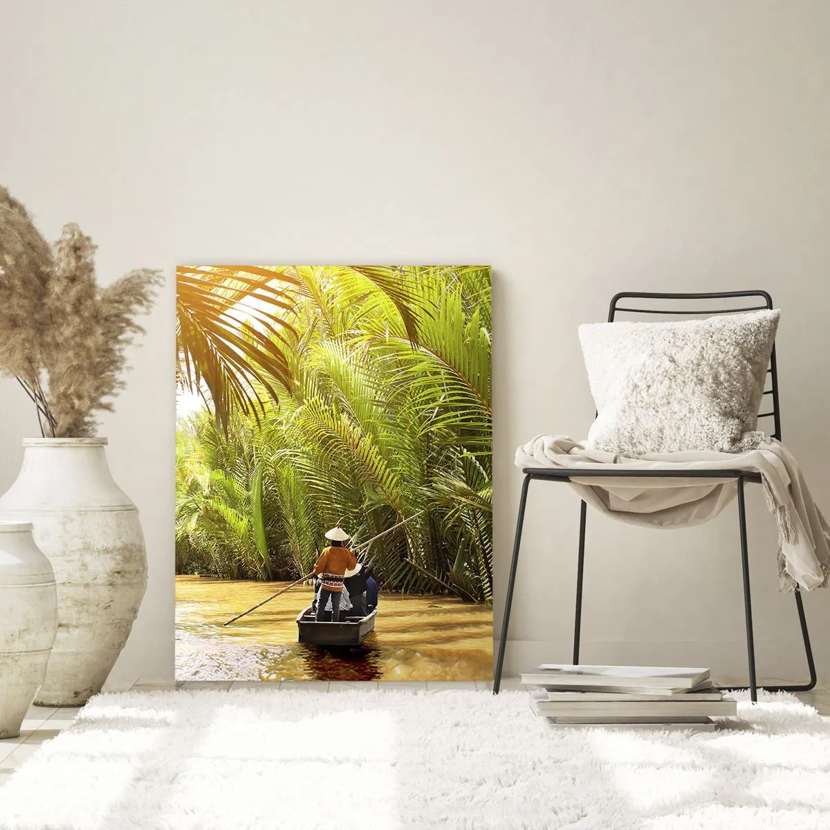 Glass picture - Through a Palm Ravine - 80x120 cm