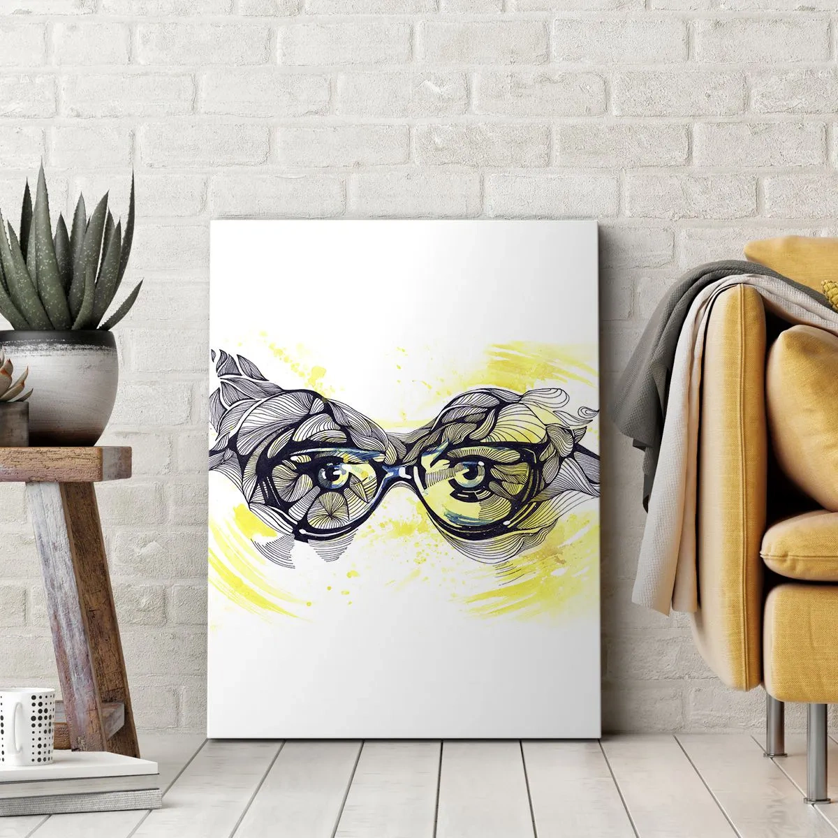 Canvas picture - Through Blue Glasses - 55x100 cm