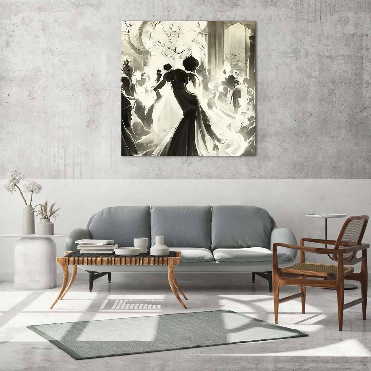 Glass picture - Big Masquerade - 70x70 cm