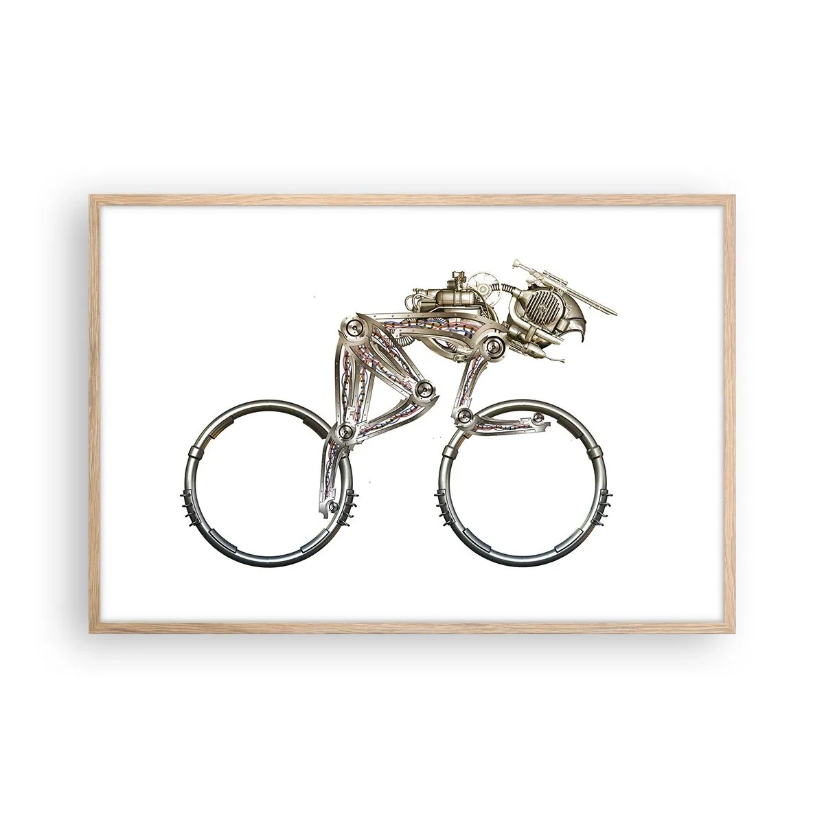 Poster in light oak frame - Wonderful Machinery - 91x61 cm