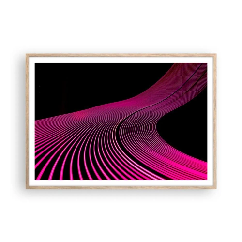 Poster in light oak frame - Alley of Light - 100x70 cm