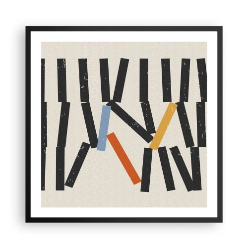 Poster in black frame - Domino - Composition - 60x60 cm
