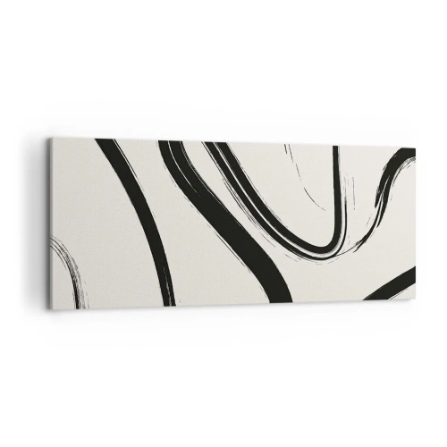 Canvas picture - Black and White Fancy - 100x40 cm