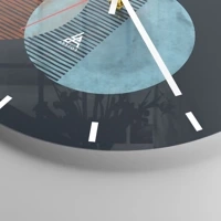 Clock face with lines