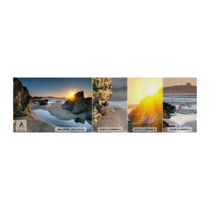Photo Wallpaper Sample Premium Canvas - Untouched by Human Hand - Landscape, Beach, Cornish coast - 100x30 cm