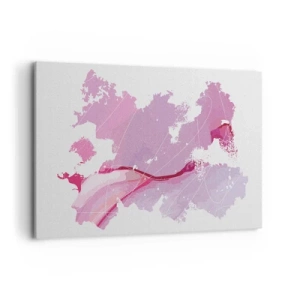 Canvas picture - Map of a Pink World - 120x80 cm