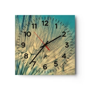 Wall clock - Clock on glass - Waiting for the Wind - 30x30 cm