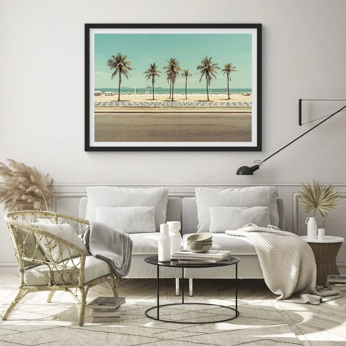 Poster in black frame - By the Beach - 100x70 cm