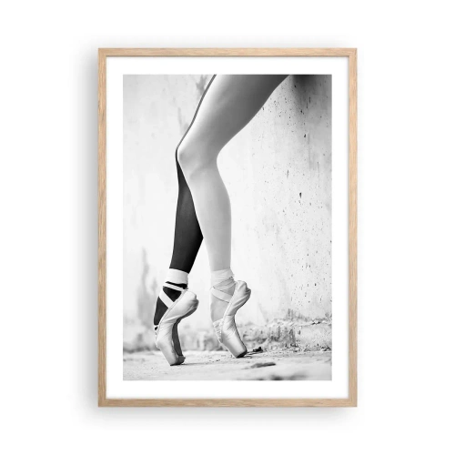 Poster in light oak frame - Ballerina, Voila! - 50x70 cm