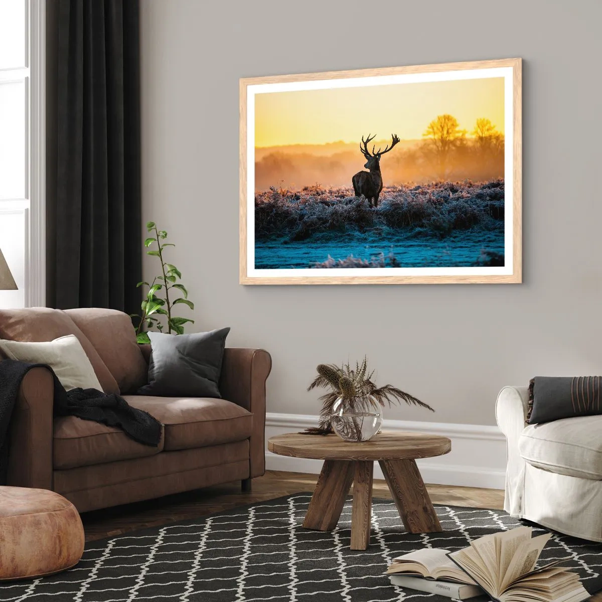 Poster in light oak frame - Crowned in Its Kingdom - 91x61 cm