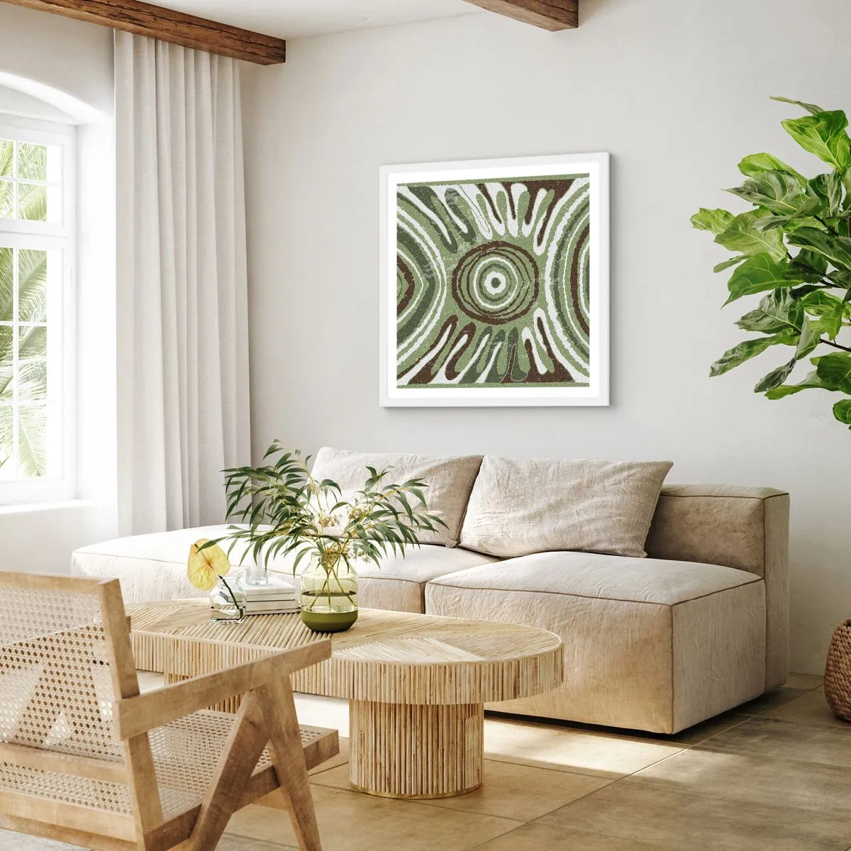 Poster in white frmae - Explosion of Emotions - 30x30 cm