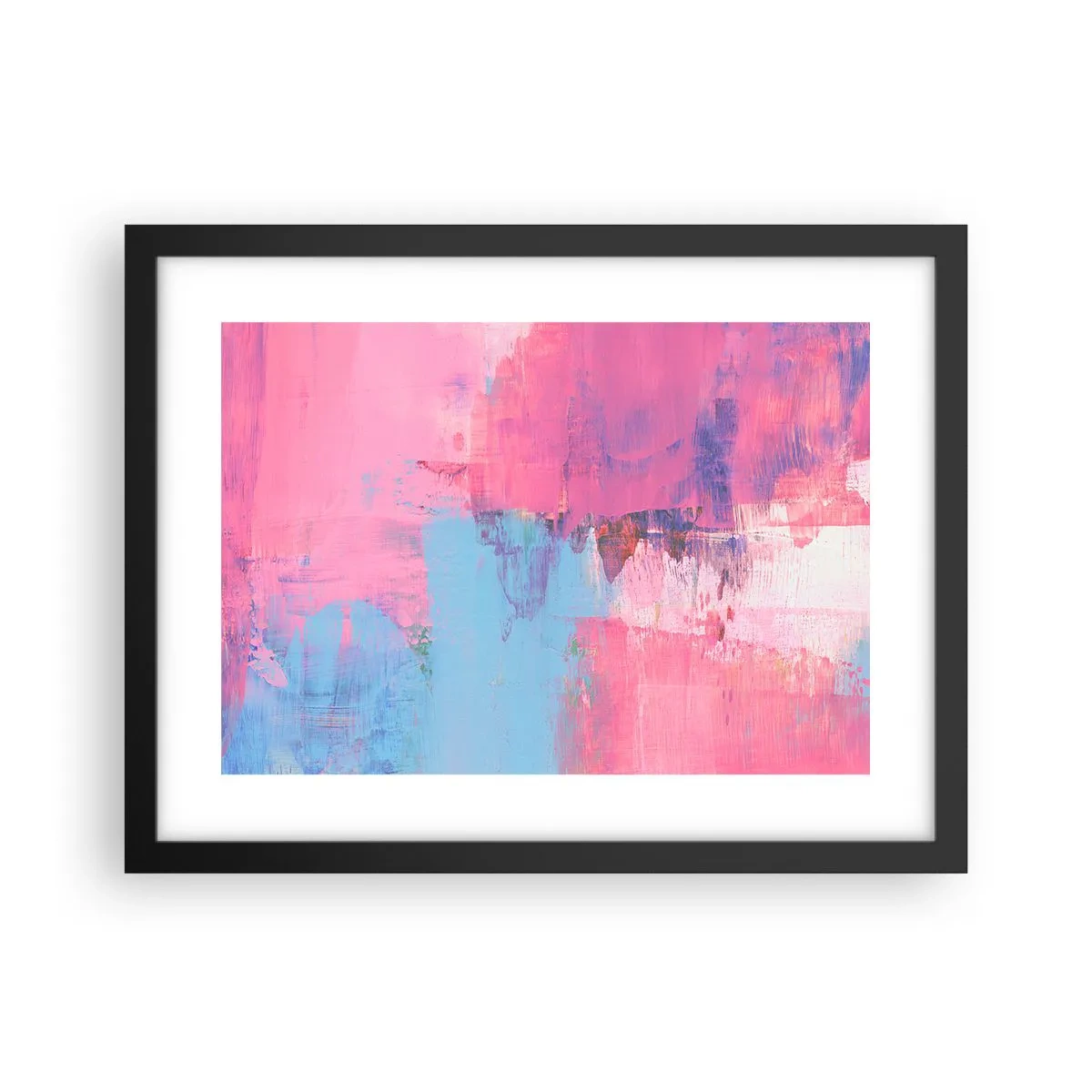 Poster in black frame - Pink, Blue and a Pinch of Light - 40x30 cm