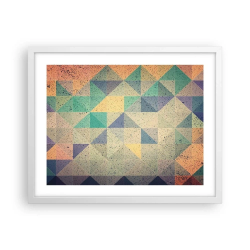 Poster in white frmae - The Republic of Triangles - 50x40 cm